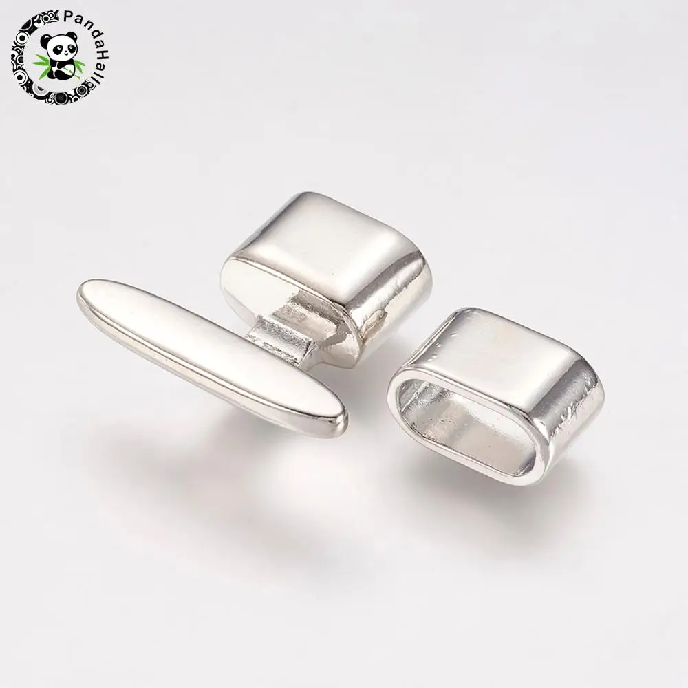 2sets Alloy T Bar Hook Clasps for Leather Cord Bracelets Making, with Slider Beads/Slide Charms
2sets Alloy T Bar Hook Clasps for Leather Cord Bracelets Making, with Slider Beads/Slide Charms