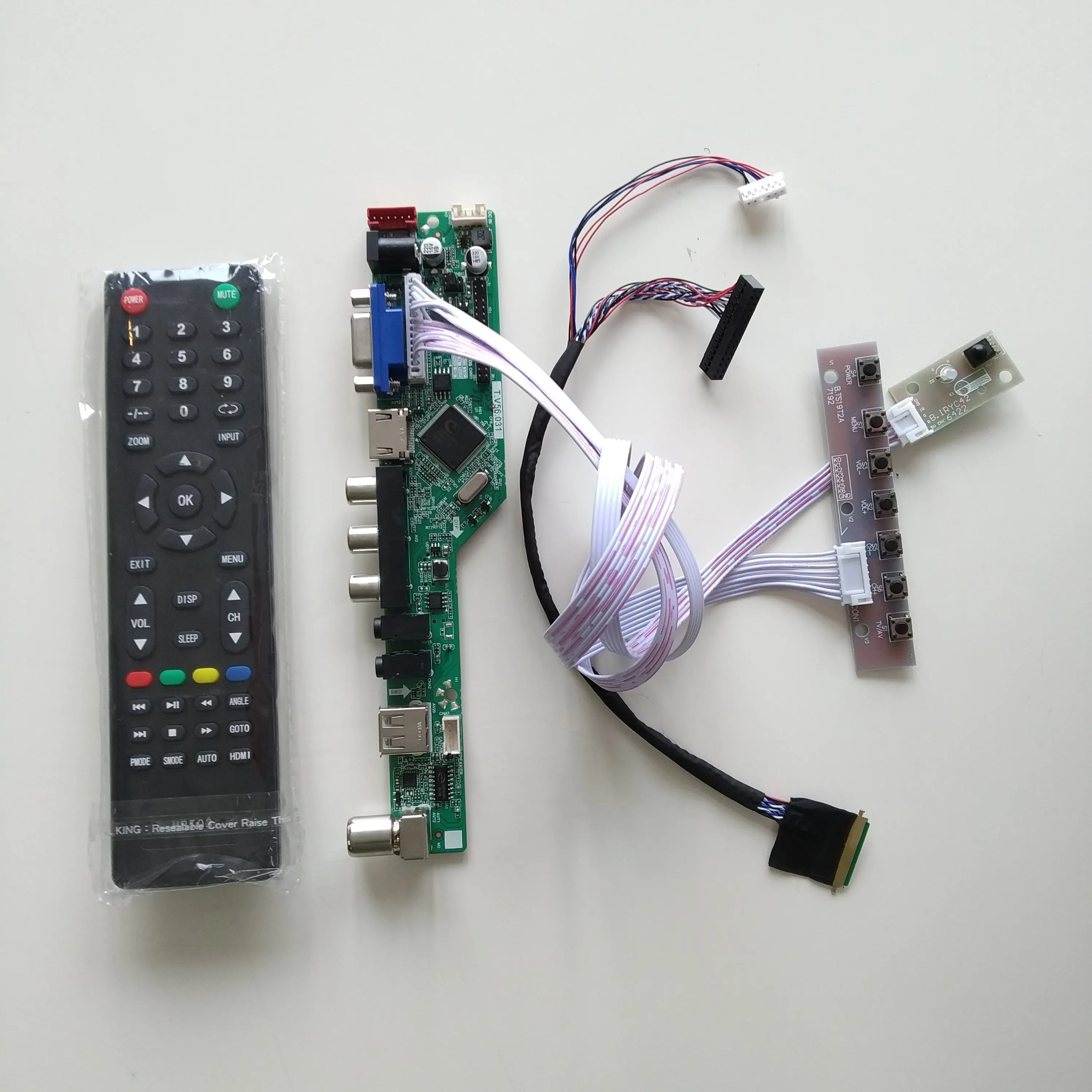 LCD LED TV AV USB VGA AUDIO cable Controller driver Board DIY For B156XW04 V5/V6 1366X768 panel screen
LCD LED TV AV USB VGA AUDIO cable Controller driver Board DIY For B156XW04 V5/V6 1366X768 panel screen
