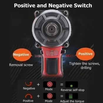 Electric Wrench 108VF 2800rpm LED Service Disassembly Power Tools Rechargeable Electric Wrench Electric Ratchet Wrench 480N.M
Electric Wrench 108VF 2800rpm LED Service Disassembly Power Tools Rechargeable Electric Wrench Electric Ratchet Wrench 480N.M