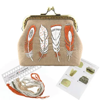 HaoFa Embroidery Purse Making Kits Purse Frame Kiss Clasp Bag Frame Feather Pattern Cross Stitch Needlework Sewing Stitching
HaoFa Embroidery Purse Making Kits Purse Frame Kiss Clasp Bag Frame Feather Pattern Cross Stitch Needlework Sewing Stitching