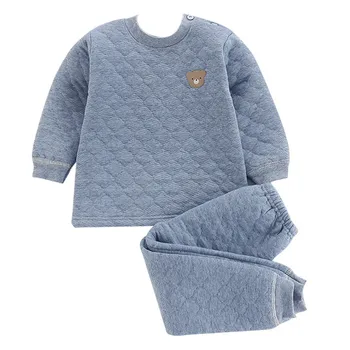 Baby Boy Clothes Pajamas Set Toddler Children's Cartoon Bear Pattern Quilted Thick Warm Casual Three-layer Thermal Underwear Set 
Baby Boy Clothes Pajamas Set Toddler Children's Cartoon Bear Pattern Quilted Thick Warm Casual Three-layer Thermal Underwear Set
