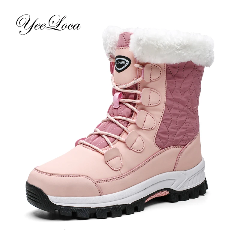 Winter Snow Boots Women Pink Large Size Women's Shoes Brand Platform Keep Warm Ankle Boots Waterproof Thick Fur Chunky Heels
Winter Snow Boots Women Pink Large Size Women's Shoes Brand Platform Keep Warm Ankle Boots Waterproof Thick Fur Chunky Heels
