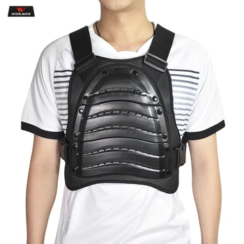 WOSAWE Motorcycle Armor Vest Protection Colete Riding Cross Chest Back Protector Armor Motocross Racing Vest Protective Gear