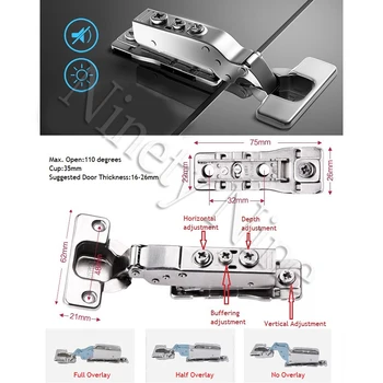 2Pcs 3D Adjustment buffer damper adjustable quiet soft cabinet cupboard hinge with concealing adjustable base DTC
2Pcs 3D Adjustment buffer damper adjustable quiet soft cabinet cupboard hinge with concealing adjustable base DTC
