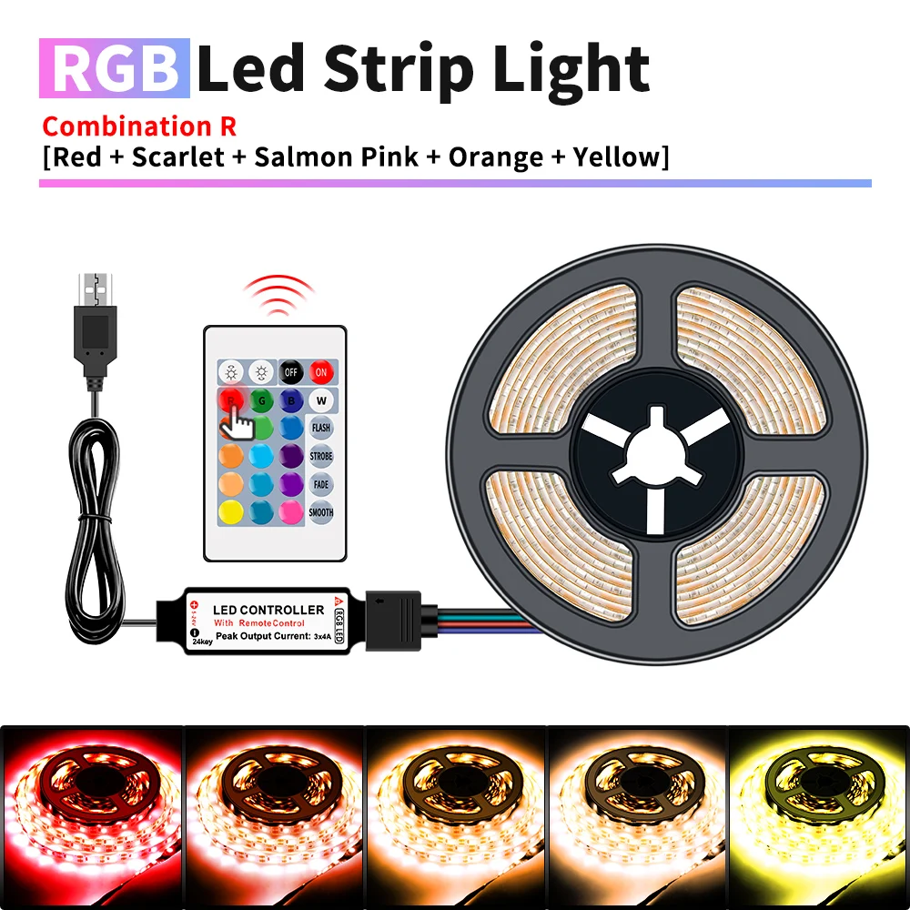 LED RGB Flexible Tape Ribbon Lamp Remote Control LED 5V Waterproof RGB Strip Light USB Wireless Lamp Fita Diode 0.5 1 2 3 4 5m
LED RGB Flexible Tape Ribbon Lamp Remote Control LED 5V Waterproof RGB Strip Light USB Wireless Lamp Fita Diode 0.5 1 2 3 4 5m