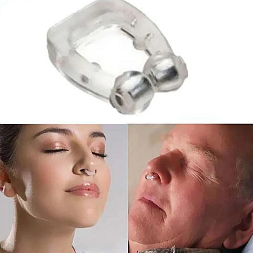 Силиконовый магнитный зажим для носа против храпа и поднос сна защита от апноэ