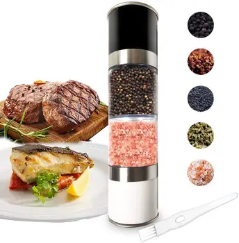 Pepper Grinder 2 in 1 Adjustable Ceramic Pepper Mill Salt Grinder Stainless Steel Spice Grinder for Home Restaurant Party Picnic
Pepper Grinder 2 in 1 Adjustable Ceramic Pepper Mill Salt Grinder Stainless Steel Spice Grinder for Home Restaurant Party Picnic