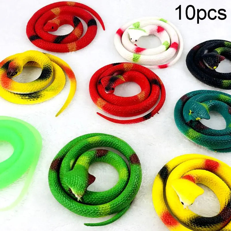 10pcs/set Fake Snake Model Ornament Simulation Rubber Snake Halloween Prank Prop
10pcs/set Fake Snake Model Ornament Simulation Rubber Snake Halloween Prank Prop