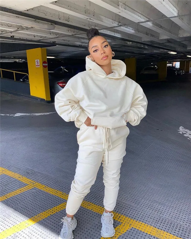 CHRONSTYLE 2020 Solid Women's Set Hooded Sweatshirt Jogger Pants Tracksuit Matching Two Pieces Suit Autumn Winter Casual Outfits
CHRONSTYLE 2020 Solid Women's Set Hooded Sweatshirt Jogger Pants Tracksuit Matching Two Pieces Suit Autumn Winter Casual Outfits