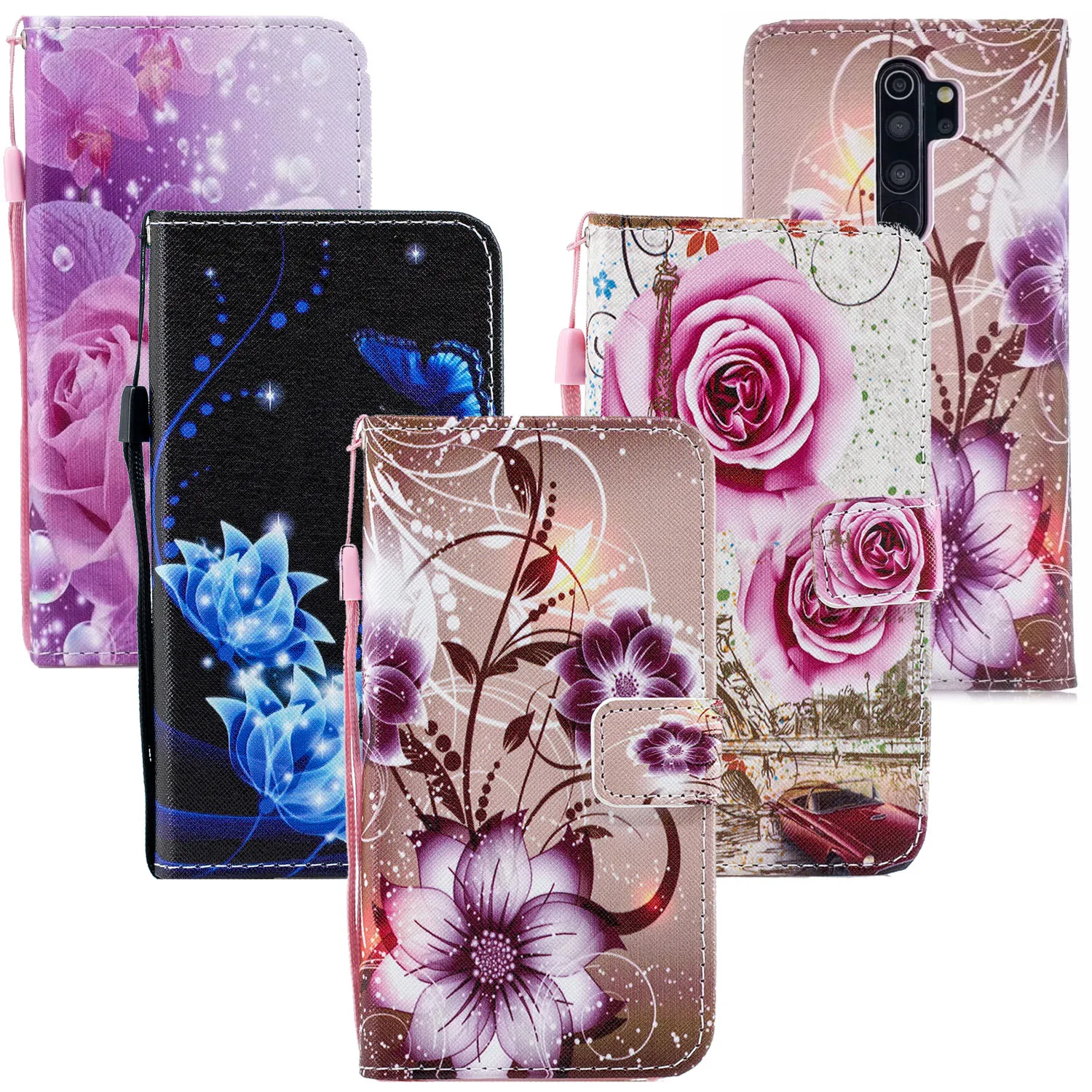Кожаный чехол-бумажник с цветочным рисунком для Xiaomi Mi 9T A1 A2 A3 Lite F1 Redmi 8A 7A 6A 5A 5 Plus Go
