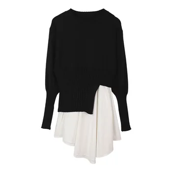 LANMREM 2020 fashion Korean style new fake two-piece asymmetrical chic elegant o-neck pullover knitted women's sweat 2A614
LANMREM 2020 fashion Korean style new fake two-piece asymmetrical chic elegant o-neck pullover knitted women's sweat 2A614
