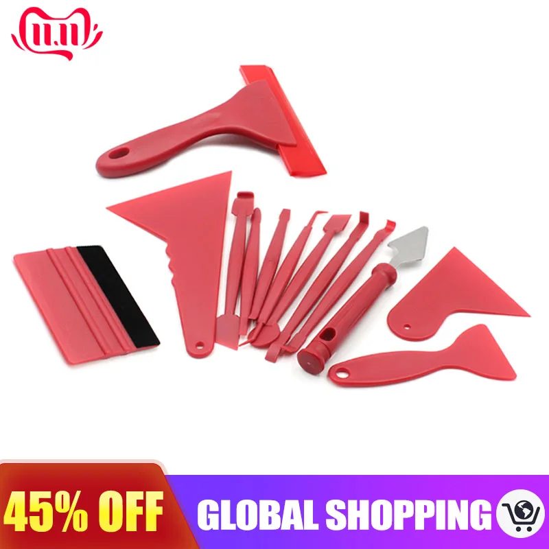 13 Pcs Car Vinyl Wrap Tools Carbon Fiber Film Wrapping Cutter Aid Tool Auto Window Tint Squeegee Razor Scraper Sticker
13 Pcs Car Vinyl Wrap Tools Carbon Fiber Film Wrapping Cutter Aid Tool Auto Window Tint Squeegee Razor Scraper Sticker