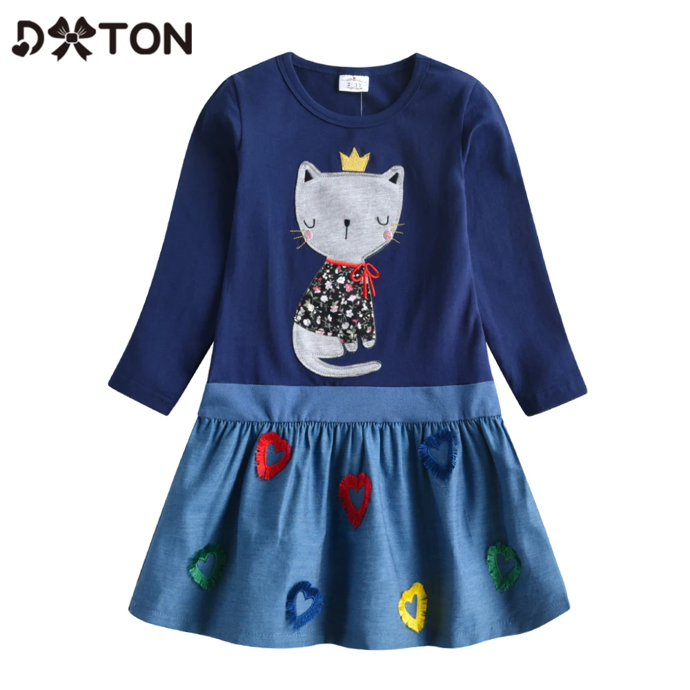 DXTON Children Winter Girls Dresses Long Sleeve Kids Dress Patchwork Dress For Girls Animal Cat Cartoon Toddler Casual Clothing 
DXTON Children Winter Girls Dresses Long Sleeve Kids Dress Patchwork Dress For Girls Animal Cat Cartoon Toddler Casual Clothing