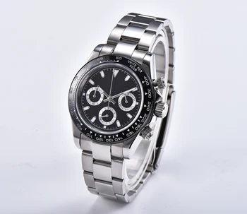 2019 chronograph VK63 men's new quartz movement sapphire luminous handle 39MM ceramic steel case bracelet 8245 
2019 chronograph VK63 men's new quartz movement sapphire luminous handle 39MM ceramic steel case bracelet 8245