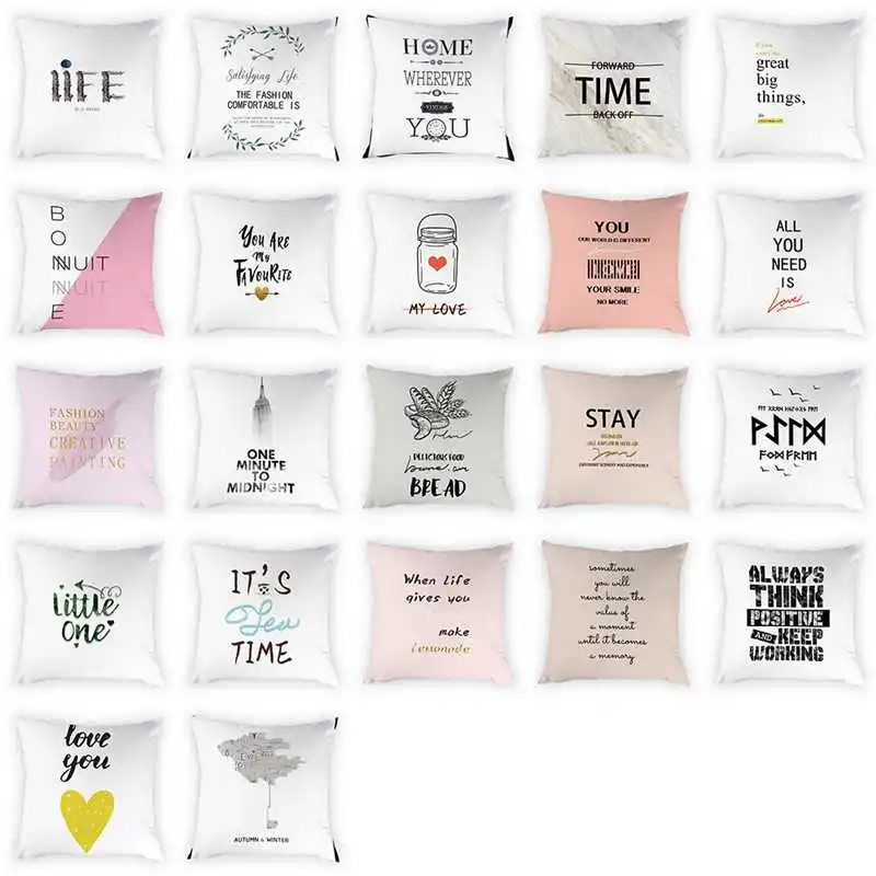 Simple and Small Fresh Style Alphabet Pattern Cushion Cover Pink and White Color Peach Skin Print Home Decor Throw Pillow
Simple and Small Fresh Style Alphabet Pattern Cushion Cover Pink and White Color Peach Skin Print Home Decor Throw Pillow