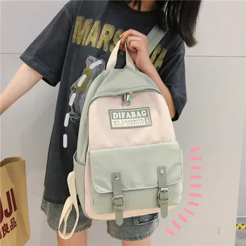 2020 schoolbag female college and high school students color matching schoolbag female large-capacity backpack backpack 
2020 schoolbag female college and high school students color matching schoolbag female large-capacity backpack backpack