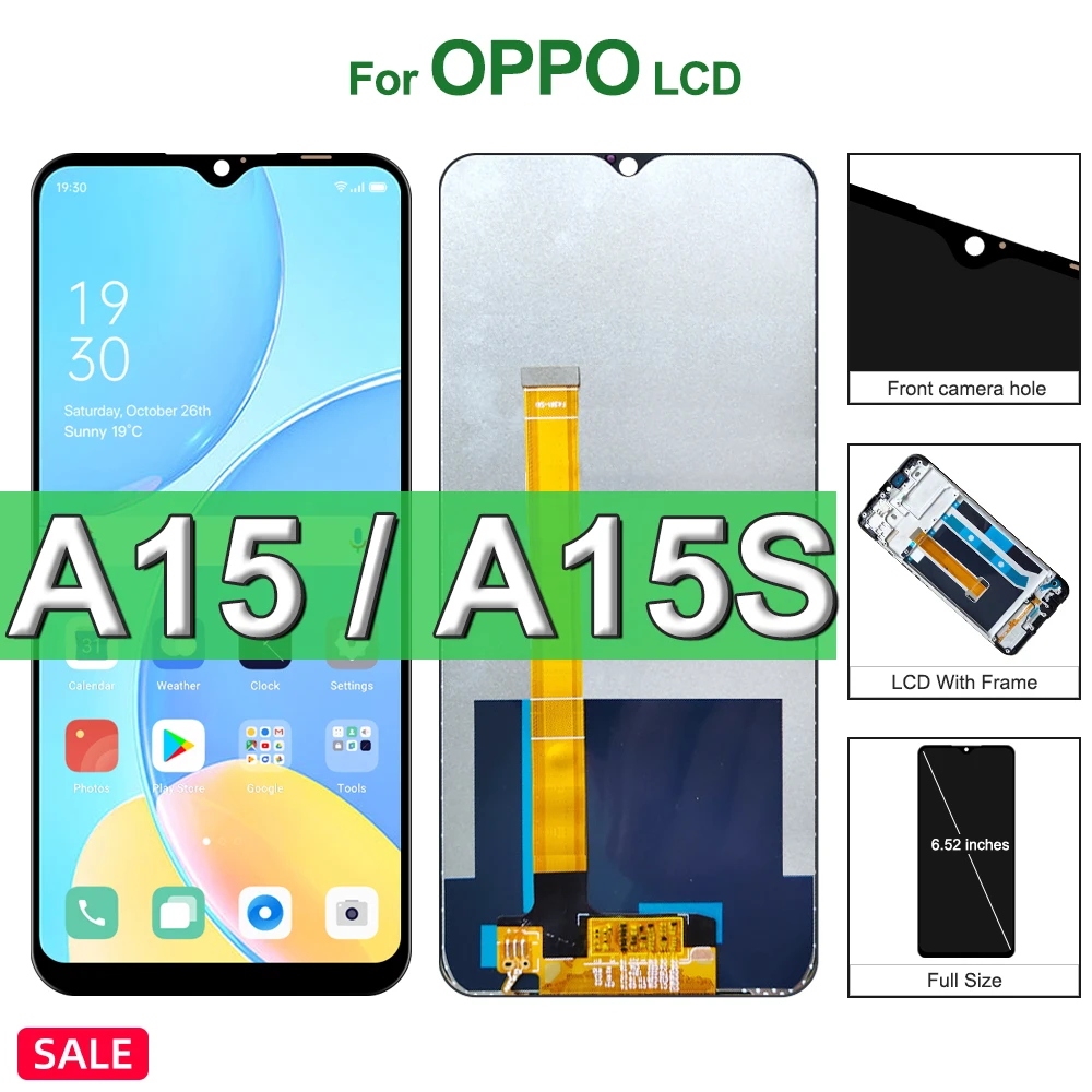 6,52 "оригинальная замена для Oppo A15 CPH2185 / A15S CPH2179 ЖК-дисплей с рамкой 100% тест
6,52 "оригинальная замена для Oppo A15 CPH2185 / A15S CPH2179 ЖК-дисплей с рамкой 100% тест