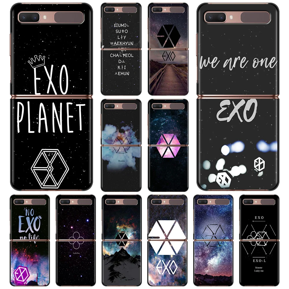 Черный чехол для телефона с логотипом Kpop EXO Samsung Galaxy Z Flip3 5G z flip 3 Zflip3 ZF3 складной
