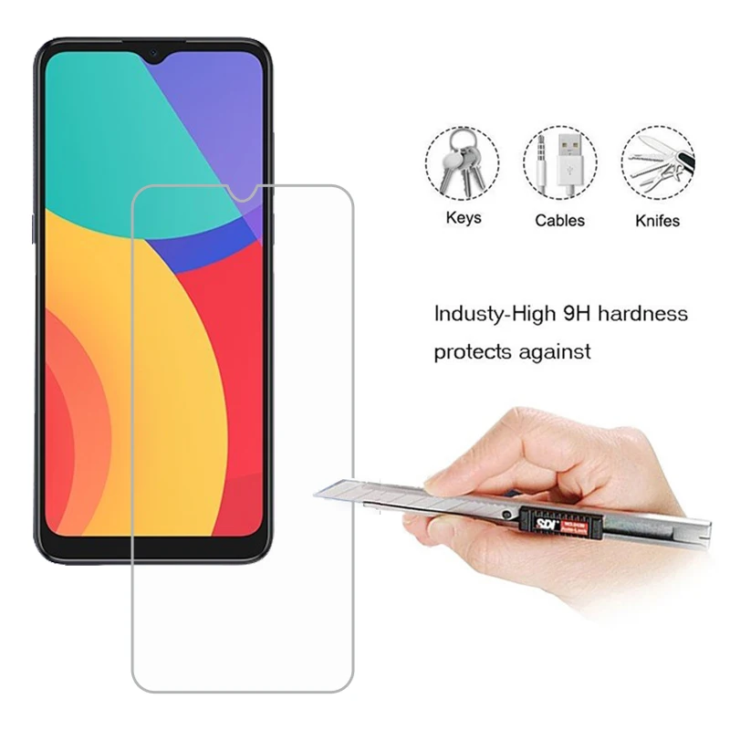 Tempered Glass For Alcatel 1S 2021 Screen Protector Explosion-proof 9H Protective Phone film Pelicula | Мобильные телефоны и