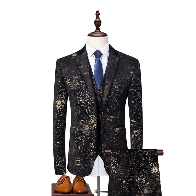 New Slim Fit Casual 3pc Man Dress Suit Night Club Party Tuxedo One Button Wedding Bridegroom Stage Suit Men Business Suits M-6XL 
New Slim Fit Casual 3pc Man Dress Suit Night Club Party Tuxedo One Button Wedding Bridegroom Stage Suit Men Business Suits M-6XL