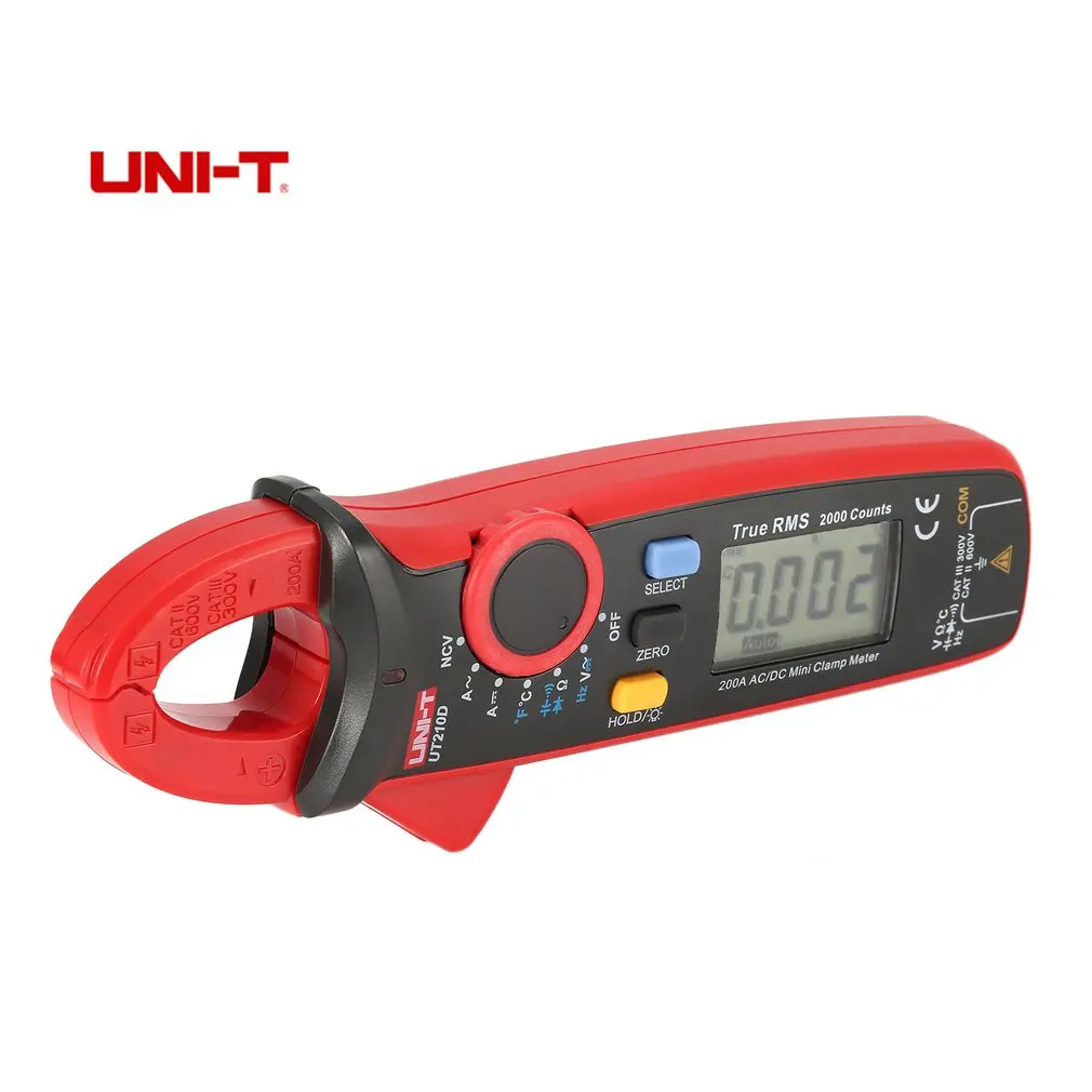 UNI-T Mini True RMS Digital Handheld Clamp Multimeter Volmeter Auto Range DC/AC Voltage Temperature NCV UT210C 210D 210E
UNI-T Mini True RMS Digital Handheld Clamp Multimeter Volmeter Auto Range DC/AC Voltage Temperature NCV UT210C 210D 210E