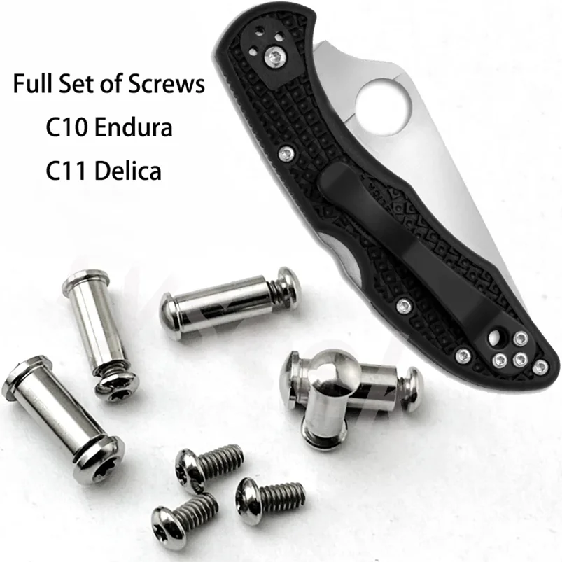 Custom Made Stainless Steel Folding Knife Full Set of Handle Screws for Spyderco C11 Delica C10 Endura DIY Accessories Parts
Custom Made Stainless Steel Folding Knife Full Set of Handle Screws for Spyderco C11 Delica C10 Endura DIY Accessories Parts