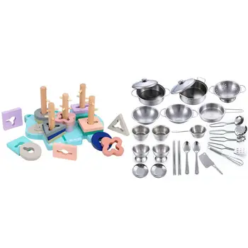 1set Wooden Toy Five-Column Set Building Blocks Color Shape & 25Pcs Kids Play House Kitchen Toys Cookware Cooking
1set Wooden Toy Five-Column Set Building Blocks Color Shape & 25Pcs Kids Play House Kitchen Toys Cookware Cooking