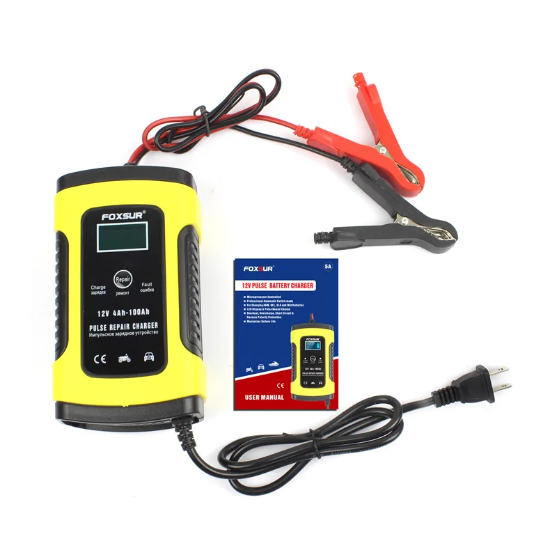 12V 5A Motorcycle & Car Automatic Intelligent Battery Charger, EFB AGM GEL Pulse Repair Battery Charger with LCD Display
12V 5A Motorcycle & Car Automatic Intelligent Battery Charger, EFB AGM GEL Pulse Repair Battery Charger with LCD Display