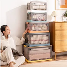 50cm Foldable Plastic Storage Box With Wheels Side-Open Transparent Clothes Storage Container Large Size Laundry Books Organizer
50cm Foldable Plastic Storage Box With Wheels Side-Open Transparent Clothes Storage Container Large Size Laundry Books Organizer