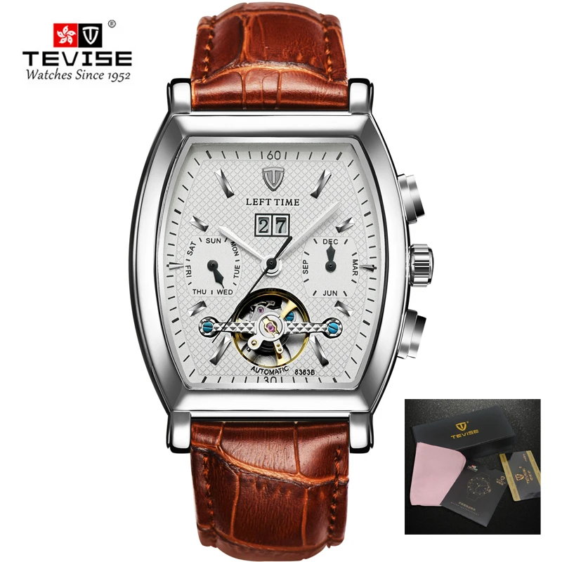TEVISE Men Tourbillon Skeleton Automatic Mechanical Watches Square Waterproof Watch Business Casual Relogio Automatico Masculino
TEVISE Men Tourbillon Skeleton Automatic Mechanical Watches Square Waterproof Watch Business Casual Relogio Automatico Masculino