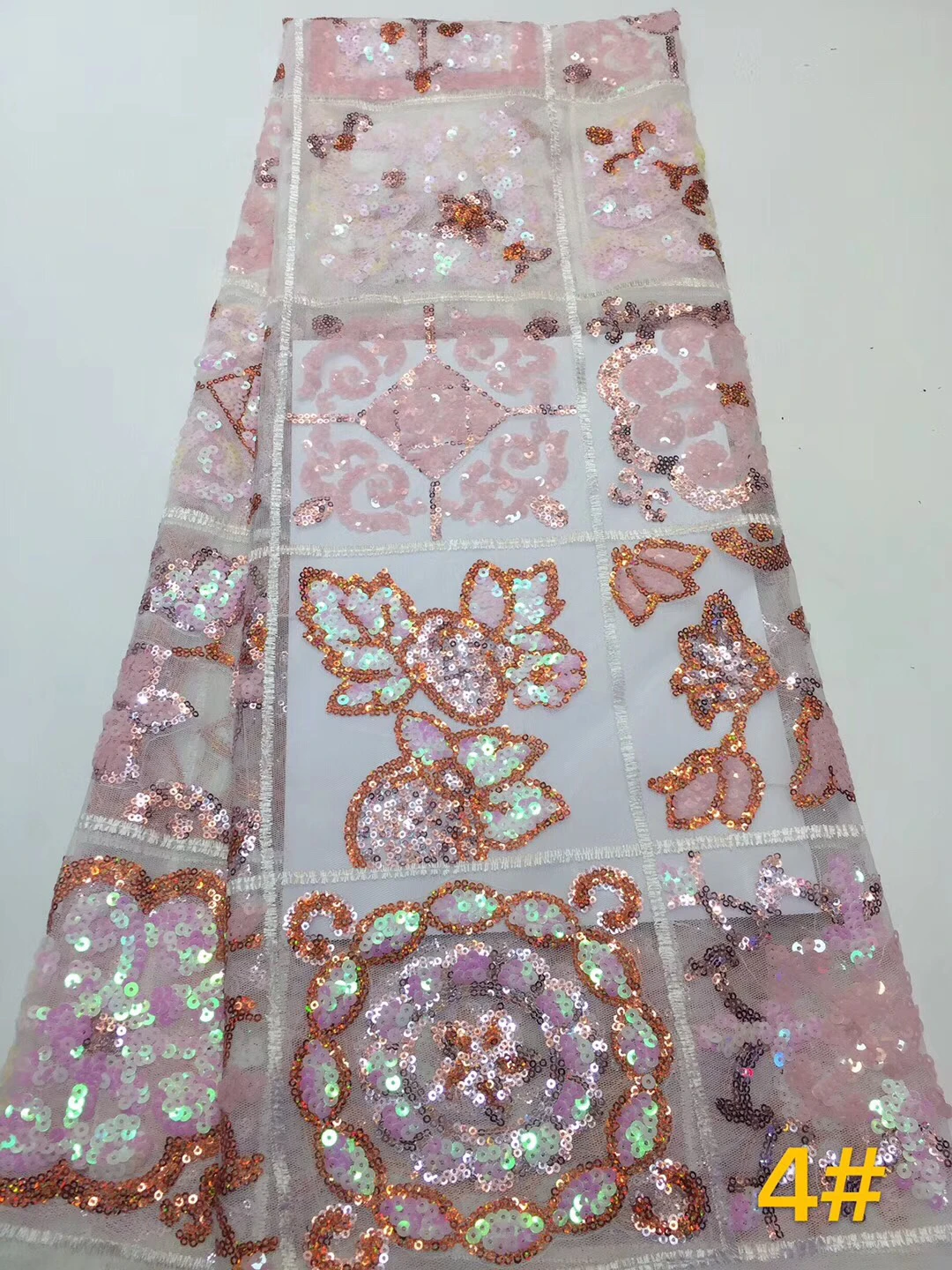Sequined Embroidered Lace Women's Fabric, Flower Organza Lace, African Bride Quality Lace And Sequins ZX3385
Sequined Embroidered Lace Women's Fabric, Flower Organza Lace, African Bride Quality Lace And Sequins ZX3385