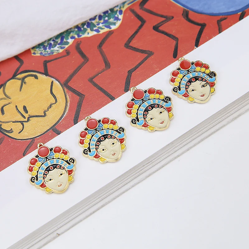 10pc diy beijing opera dan facial head douyin popular popular hot selling alloy drop oil handmade earrings materials accessories
10pc diy beijing opera dan facial head douyin popular popular hot selling alloy drop oil handmade earrings materials accessories