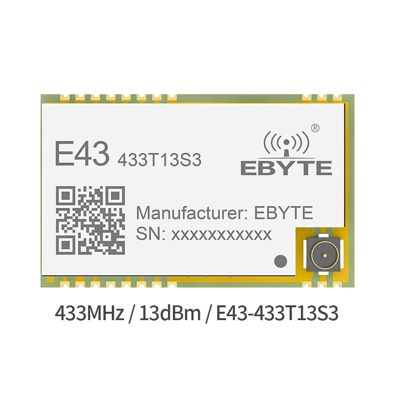 433MHz Cost-effective Module UART ISM Band 13dBm COJXU E43-433T13S3 Wireless Transceiver Transmitter Receiver IPEX Antenna SMD
433MHz Cost-effective Module UART ISM Band 13dBm COJXU E43-433T13S3 Wireless Transceiver Transmitter Receiver IPEX Antenna SMD