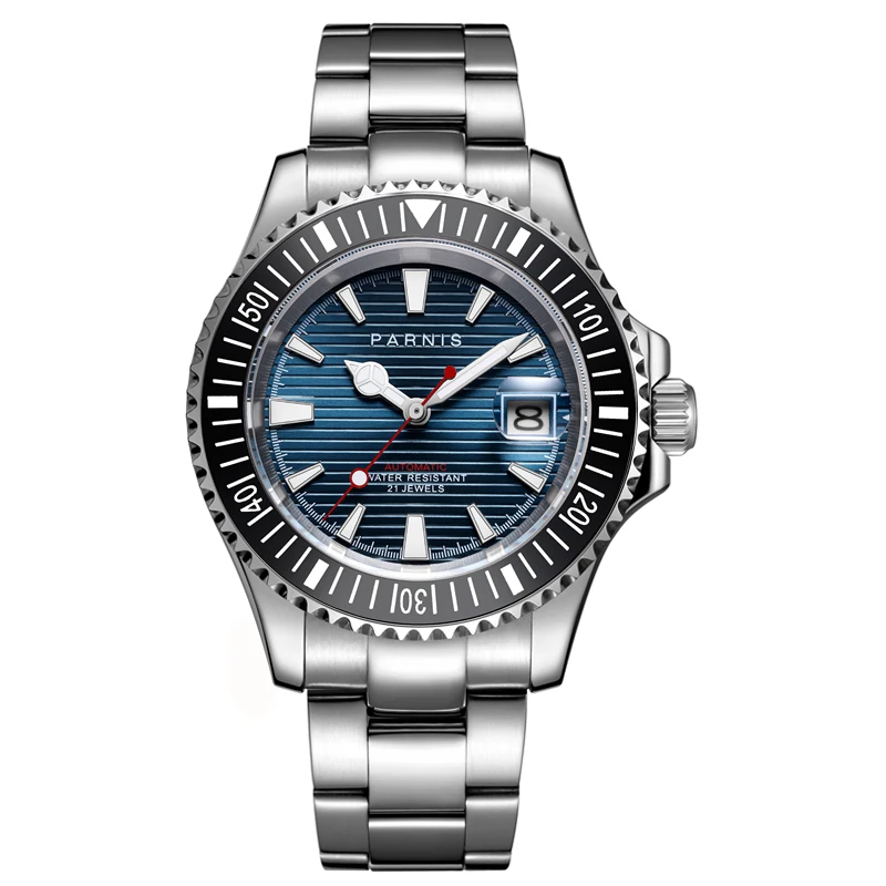 2023 Fashion Parnis 40mm Silver Case Automatic Mechanical Watch Men Calendar Sapphire Crystal Men's Wristwatches Reloj Hombre
2023 Fashion Parnis 40mm Silver Case Automatic Mechanical Watch Men Calendar Sapphire Crystal Men's Wristwatches Reloj Hombre