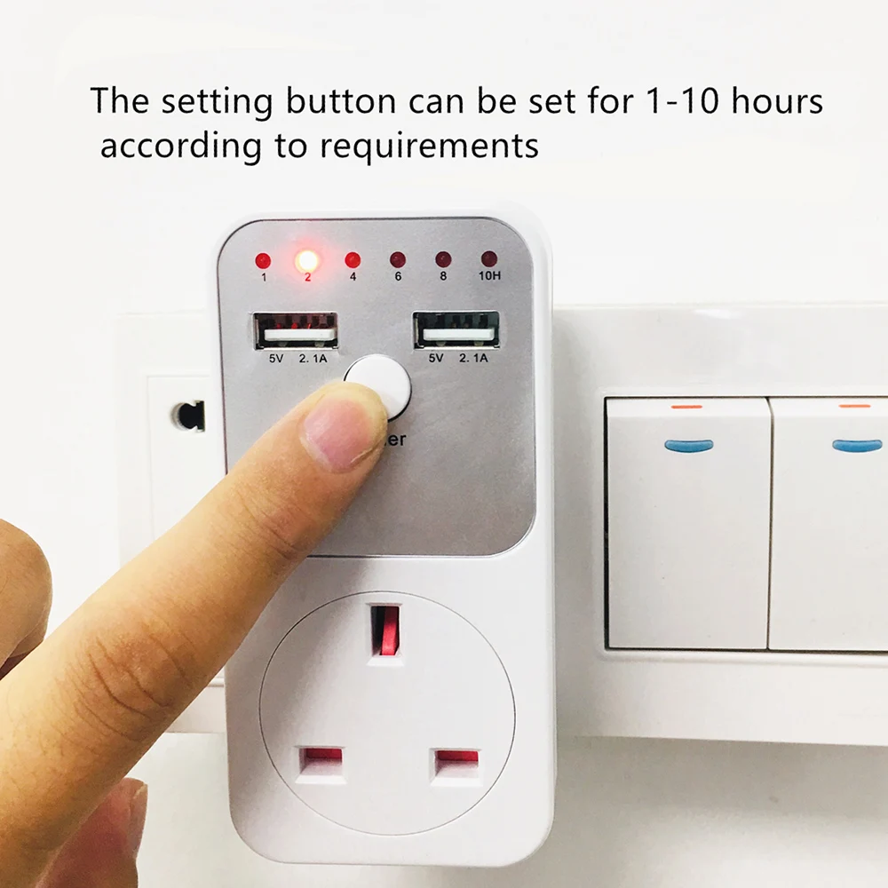 Electrical Outlet Plug Timer Usb Wall Socket Countdown Smart Time Setting Swtich Timer Control Socket UK/EU Plug AC 180~260V
Electrical Outlet Plug Timer Usb Wall Socket Countdown Smart Time Setting Swtich Timer Control Socket UK/EU Plug AC 180~260V