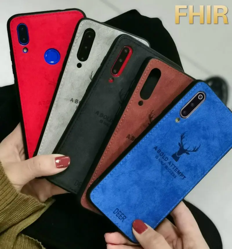 Luxury Soft TPU Classical Shockproof Deer Cloth case For Xiaomi Mi9Pro Mi9 Mi9T Mi9SE CC9E A3 CC9 A3lite PocophoneF1 Back Cover |
