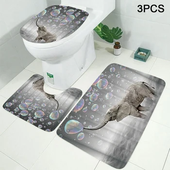 Bubbles Elephant Bathroom Shower Curtain Toilet Cover Floor Mat Waterproof Wear-resistant Anti Skid Water Absorption
Bubbles Elephant Bathroom Shower Curtain Toilet Cover Floor Mat Waterproof Wear-resistant Anti Skid Water Absorption