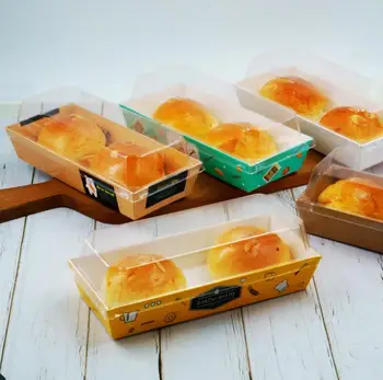 Rectangular Bread Cake Sandwich Snack Wrapping Boxes with Clear Plastic Lids Disposable Cardboard Packing Box for Party SN2358
Rectangular Bread Cake Sandwich Snack Wrapping Boxes with Clear Plastic Lids Disposable Cardboard Packing Box for Party SN2358