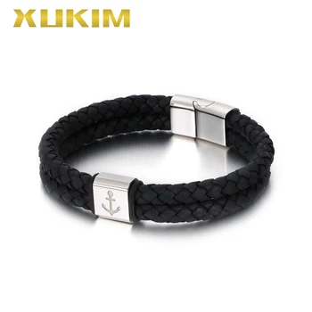 XB407-S Xukim Jewelry Anchor Luxury Men's Jewelry Red Black Leather Bracelet Bangle
XB407-S Xukim Jewelry Anchor Luxury Men's Jewelry Red Black Leather Bracelet Bangle