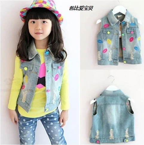 Boy's Girls' Jean Jacket Spring And Autumn 2020 Children Children Printed Short Denim Jacket Vest Waistcoat
Boy's Girls' Jean Jacket Spring And Autumn 2020 Children Children Printed Short Denim Jacket Vest Waistcoat