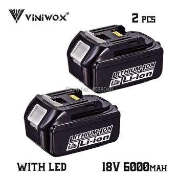BL1860 6000mAh 18V Lithium Ion Replacement Battery for Makita 18V BL1830 BL1840 BL1850 BL1815 LXT400 Rechargeable Battery Packs
BL1860 6000mAh 18V Lithium Ion Replacement Battery for Makita 18V BL1830 BL1840 BL1850 BL1815 LXT400 Rechargeable Battery Packs