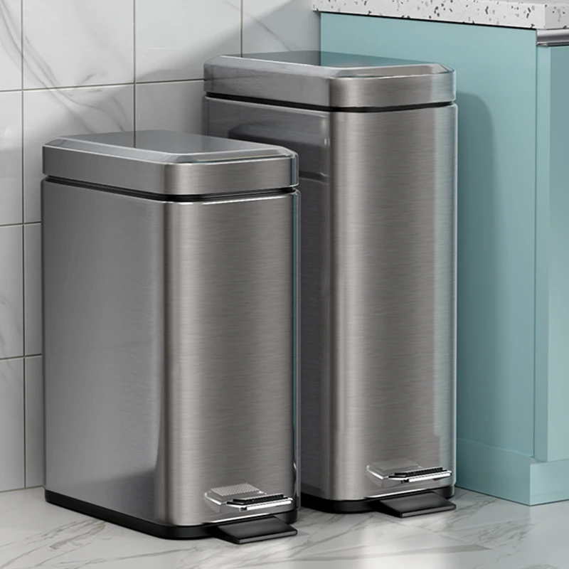 Stainless Silver Cover Trash Can Modern Metal Big Size Recycle Bin Trash Can Deodorant Bathroom Cocina Cleaning Accessories AB50
Stainless Silver Cover Trash Can Modern Metal Big Size Recycle Bin Trash Can Deodorant Bathroom Cocina Cleaning Accessories AB50