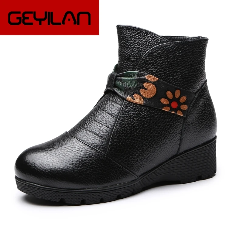 2018 Genuine Leather Autumn Winter Boots Handmade Shoes Women Ankle Boots Female Wedges Boots Women Boot Platform Shoes
2018 Genuine Leather Autumn Winter Boots Handmade Shoes Women Ankle Boots Female Wedges Boots Women Boot Platform Shoes