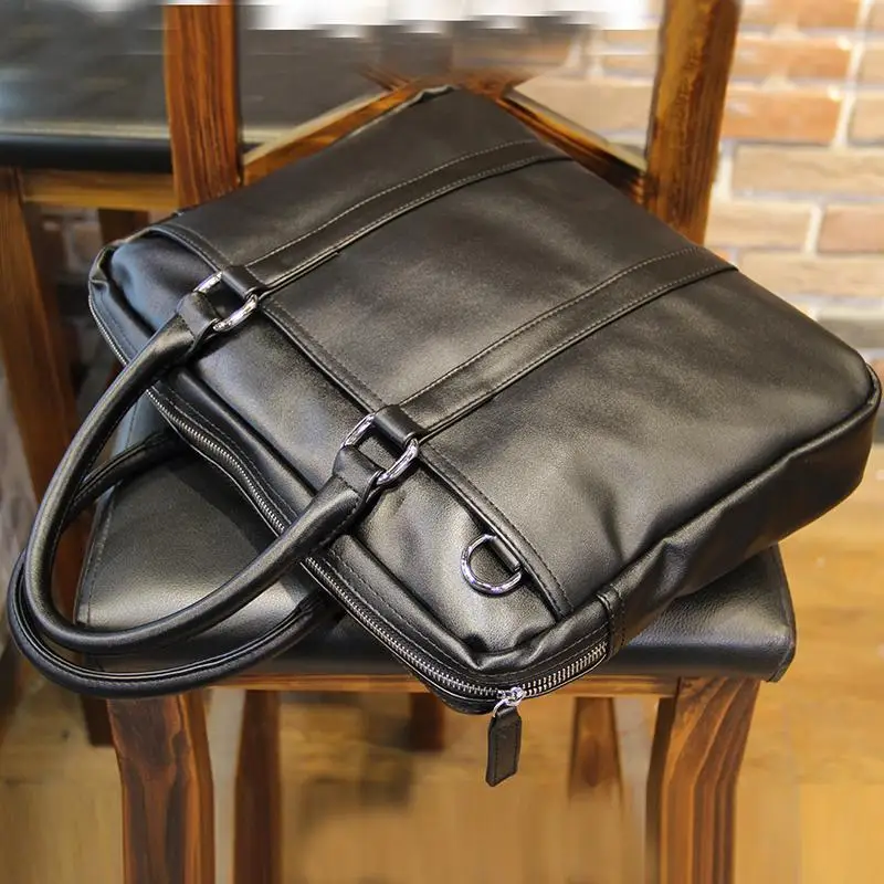 Men Brief Cases PU Bags Male Business Bag Black 35cm*25cm*6cm
Men Brief Cases PU Bags Male Business Bag Black 35cm*25cm*6cm
