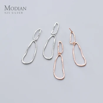MODIAN Rose Gold Color Irregular Ellipse Dangle Earring for Women 925 Sterling Silver Simple Geometric Drop Earring Fine Jewelry 
MODIAN Rose Gold Color Irregular Ellipse Dangle Earring for Women 925 Sterling Silver Simple Geometric Drop Earring Fine Jewelry