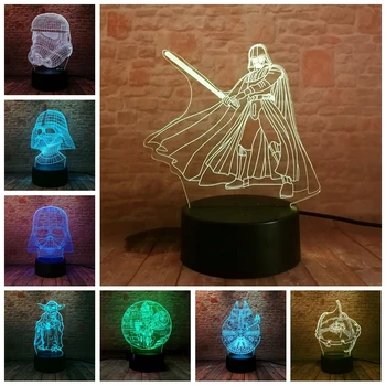Star Wars Baby Yoda Figure 3D Illusion LED Lamp Colourful NightLight Death Star Darth Vader Mask Model Toys
Star Wars Baby Yoda Figure 3D Illusion LED Lamp Colourful NightLight Death Star Darth Vader Mask Model Toys