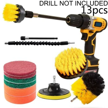 1 Set/13 PC Electric Kit Drill Brush Scrubber Cleaner Car Carpet Wall Tile Sink Scouring Pads For Glass Tires Nylon Scrubber
1 Set/13 PC Electric Kit Drill Brush Scrubber Cleaner Car Carpet Wall Tile Sink Scouring Pads For Glass Tires Nylon Scrubber
