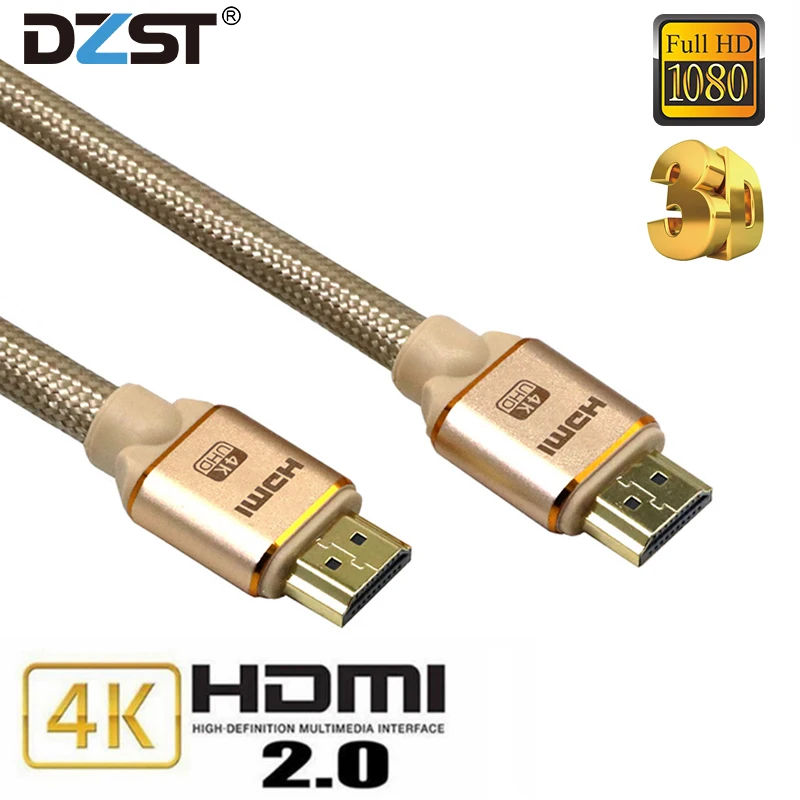 HDMI Cable 2.0 4K Ultra HD 60 HZ Male 19pins to Male Gold plated joint Braided Cable For HDTV Projector PS4 DVD Hdmi 2.0 Cable
HDMI Cable 2.0 4K Ultra HD 60 HZ Male 19pins to Male Gold plated joint Braided Cable For HDTV Projector PS4 DVD Hdmi 2.0 Cable