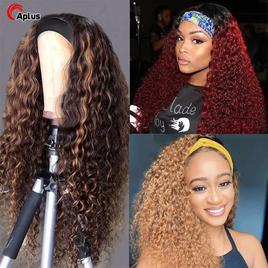 1B/бордовый афро-вьющийся искусственный волос с эффектом омбре 99J светлый свет