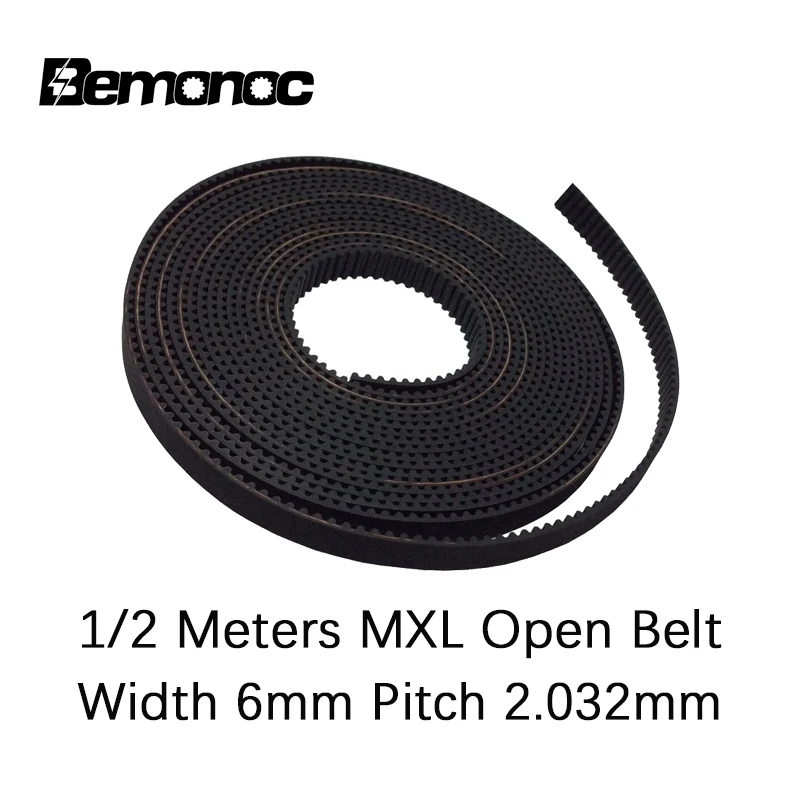 Bemonoc 1/2 Meters Trapezoid MXL Open Synchronous Timing belt MXL-6 Rubber Neoprene fiberglass Width 6mm Pulley For 3D Printer
Bemonoc 1/2 Meters Trapezoid MXL Open Synchronous Timing belt MXL-6 Rubber Neoprene fiberglass Width 6mm Pulley For 3D Printer